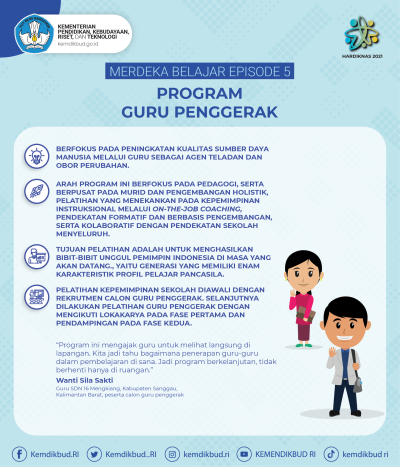Kemendikbud Luncurkan Merdeka Belajar Episode 5: Guru Penggerak “Guru Penggerak Sebagai Pendorong Transformasi Pendidikan Indonesia”